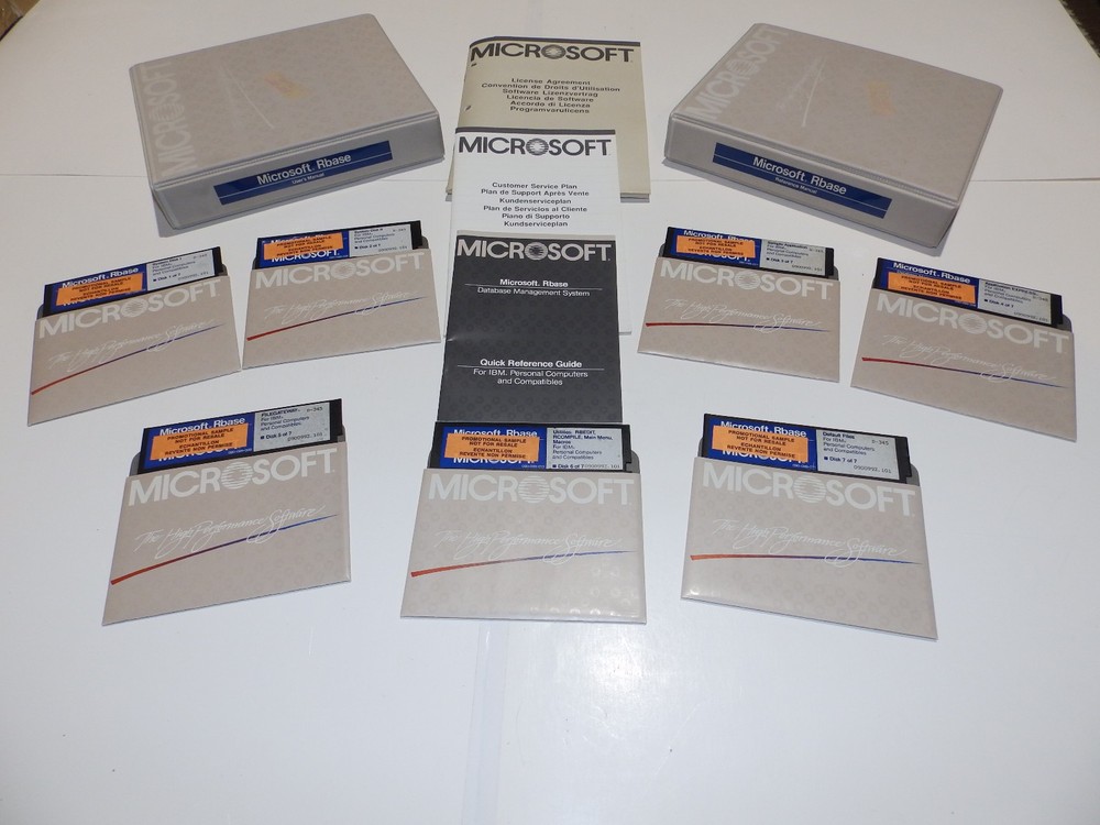 Vintage Software - Microsoft RBase Database Management System (5.25" diskettes)