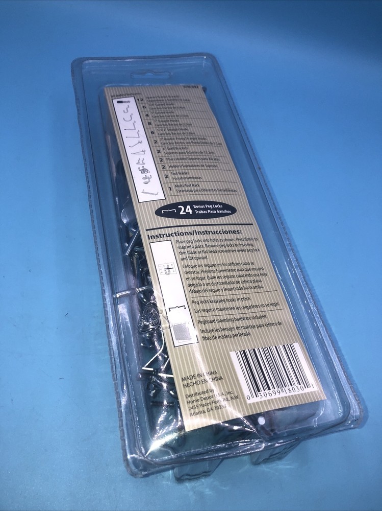 Locking Peg Hook Assortment Everbilt NIP 47 Pieces New