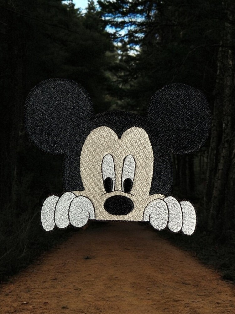 Peek A Boo Mickey Patch 4.91" X 3.93"
