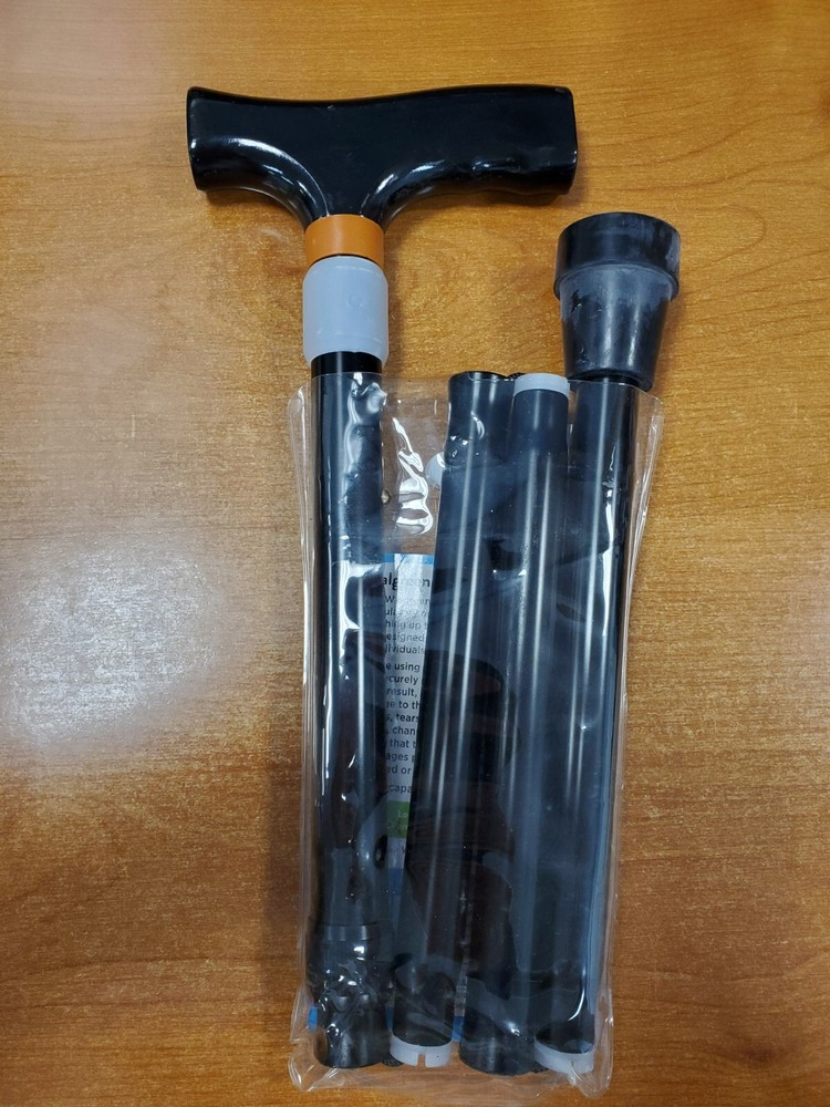 Walgreens Mobility Adjustable Height Folding Cane Black -SHELFWEAR - 1E