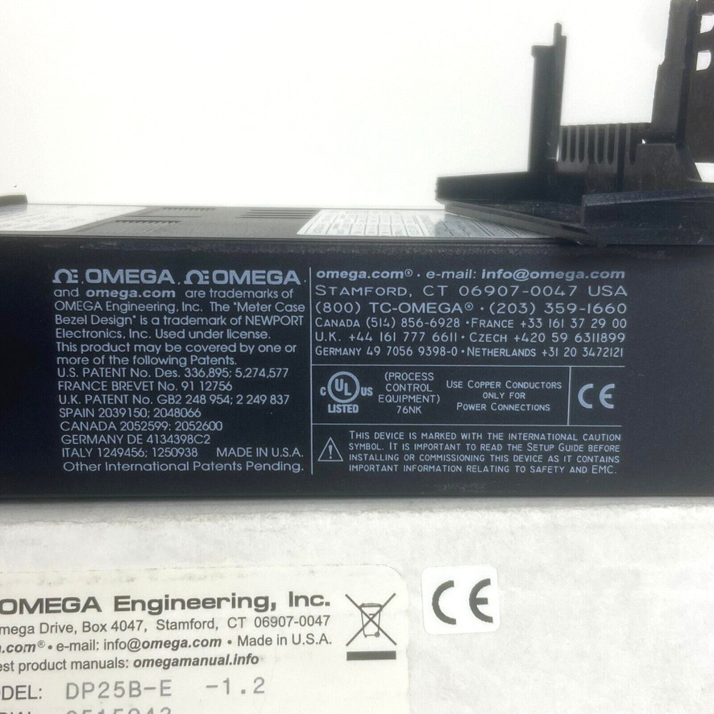 Omega Engineering DP25B-E-1.2 Digital Process Panel Meter 115VAC 4-Digit 1/8 DIN