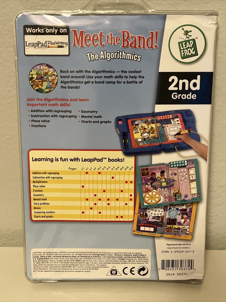 NIP Leap Pad Plus Writing Meet the Band The Algorithmics 2nd Grade Math