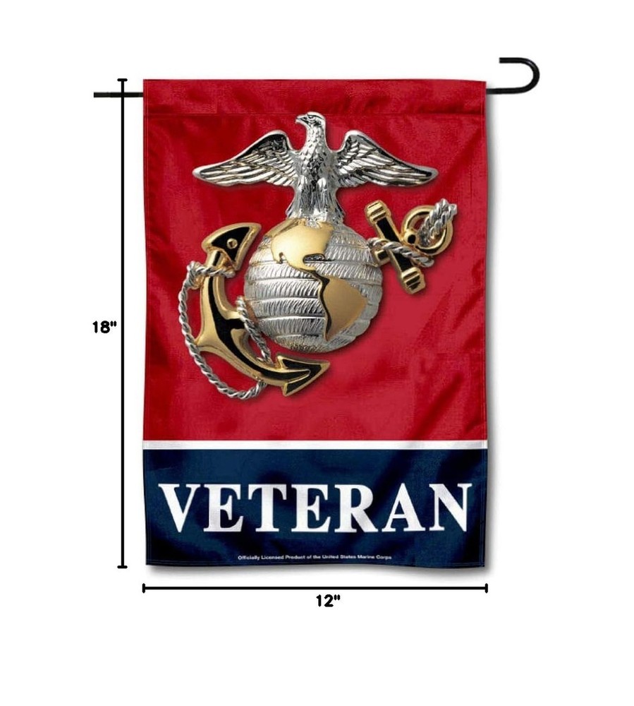US Marines Veteran Garden Flag