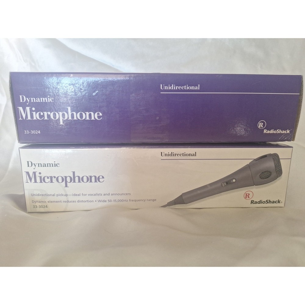 RadioShack Dynamic Microphone 33-3024 Unidirectional Mint in Box