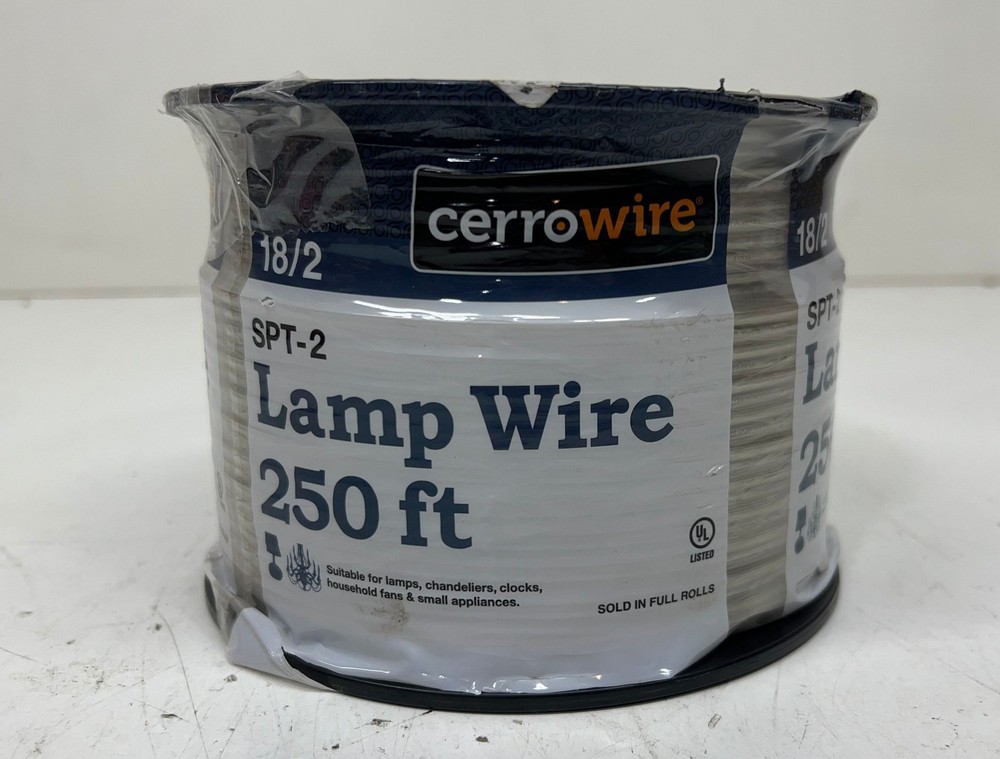 Cerrowire 252-1015G4 250 ft. 18/2 Stranded Lamp Wire, Silver