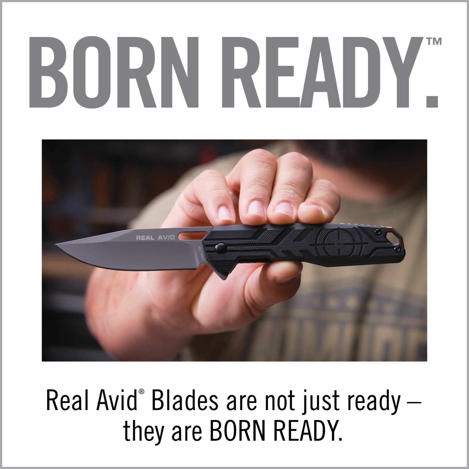 Real Avid RAV-6 EDC Knife | Folding Knife 3.4" Tanto Blade, 8Cr13MoV Steel