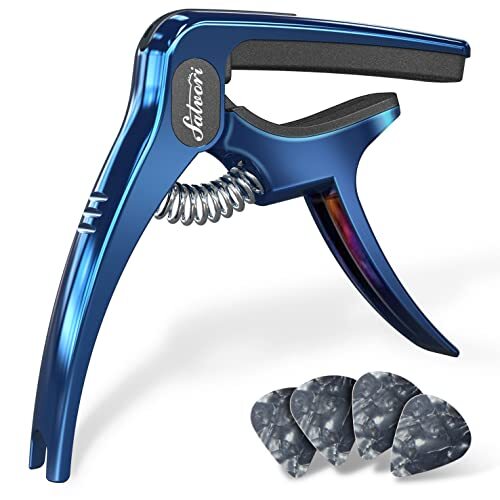 Exclusive Gradient 'Blue-Plated' Heavy-Duty Guitar Capo 'Gradient Plated' Blue