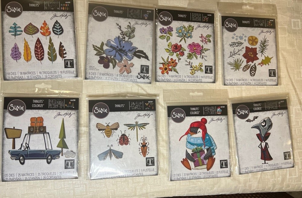 TIM HOLTZ Sizzix Colorize Thinlits Dies - plus more not shown, see listing.