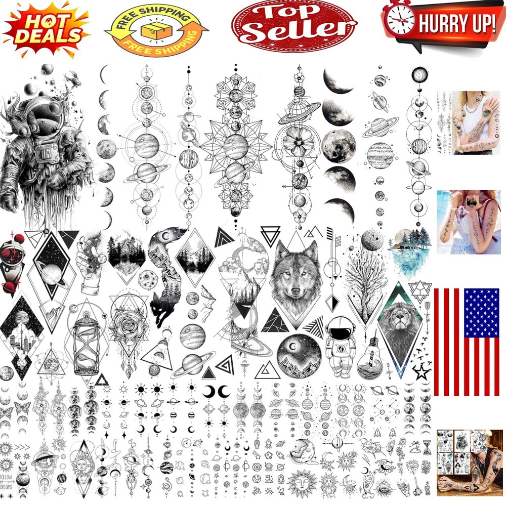 Outer Space Temporary Tattoos for All Ages