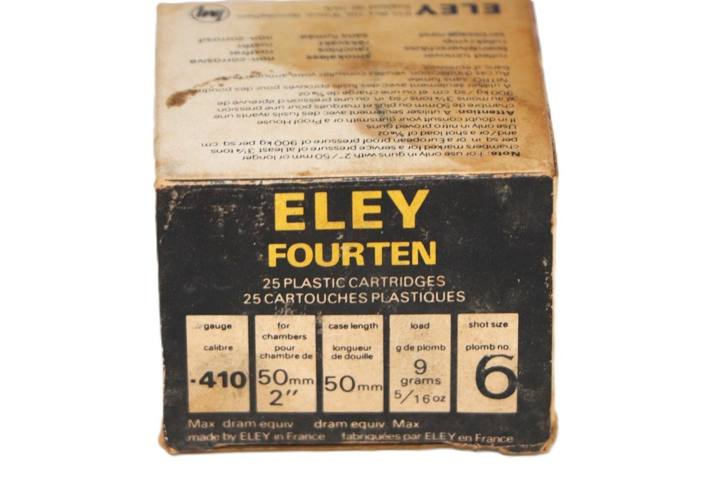 ELEY .410 Fourten 2" 1-Pc Shot Shell Box - Empty