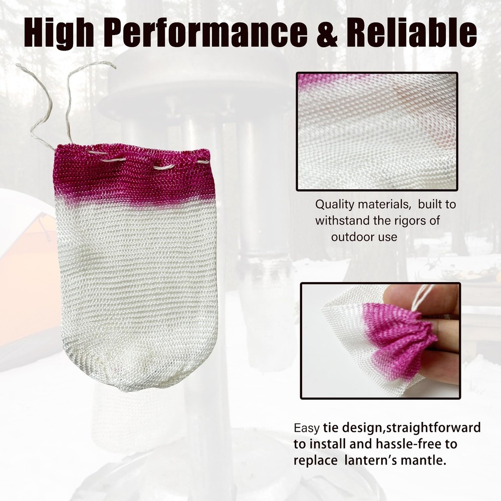 Propane Lantern Mantles String Tie for Outdoor Camping Lantern 10 Pcs