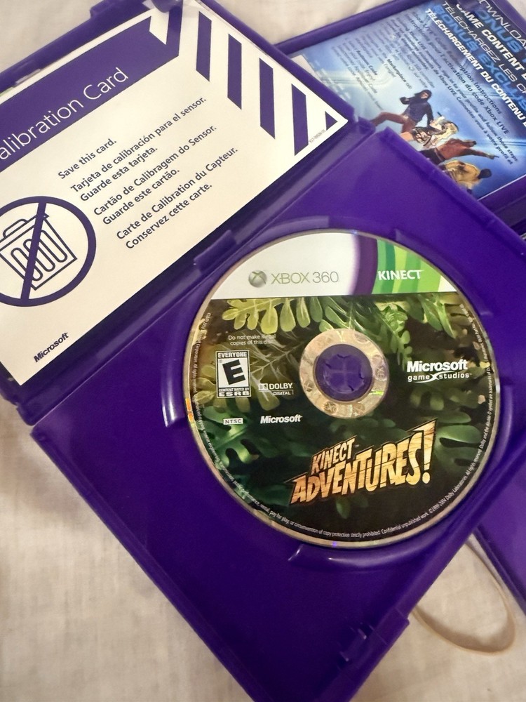 Microsoft Xbox 360 Kinect Bundle Includes Kinect Sensor Model 1414 w/ 2 Games