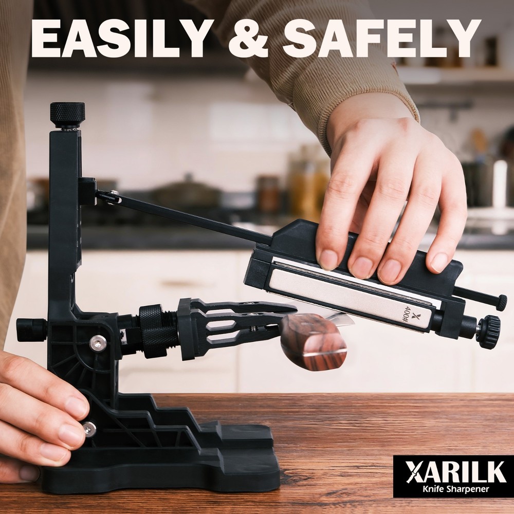 Portable Folding Knife Sharpener XAR-FS1, Adjustable Angle Sharpening System