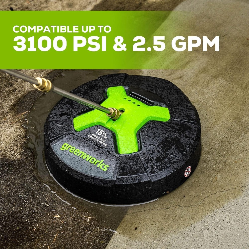 Versatile 15" Surface Cleaner - High Pressure Cleaning for Decks & Sidewalks