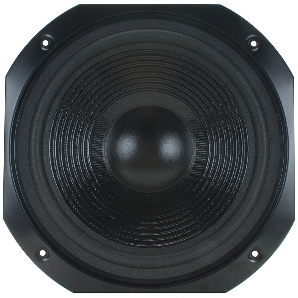 12" Square Frame Paper Cone Woofer Black