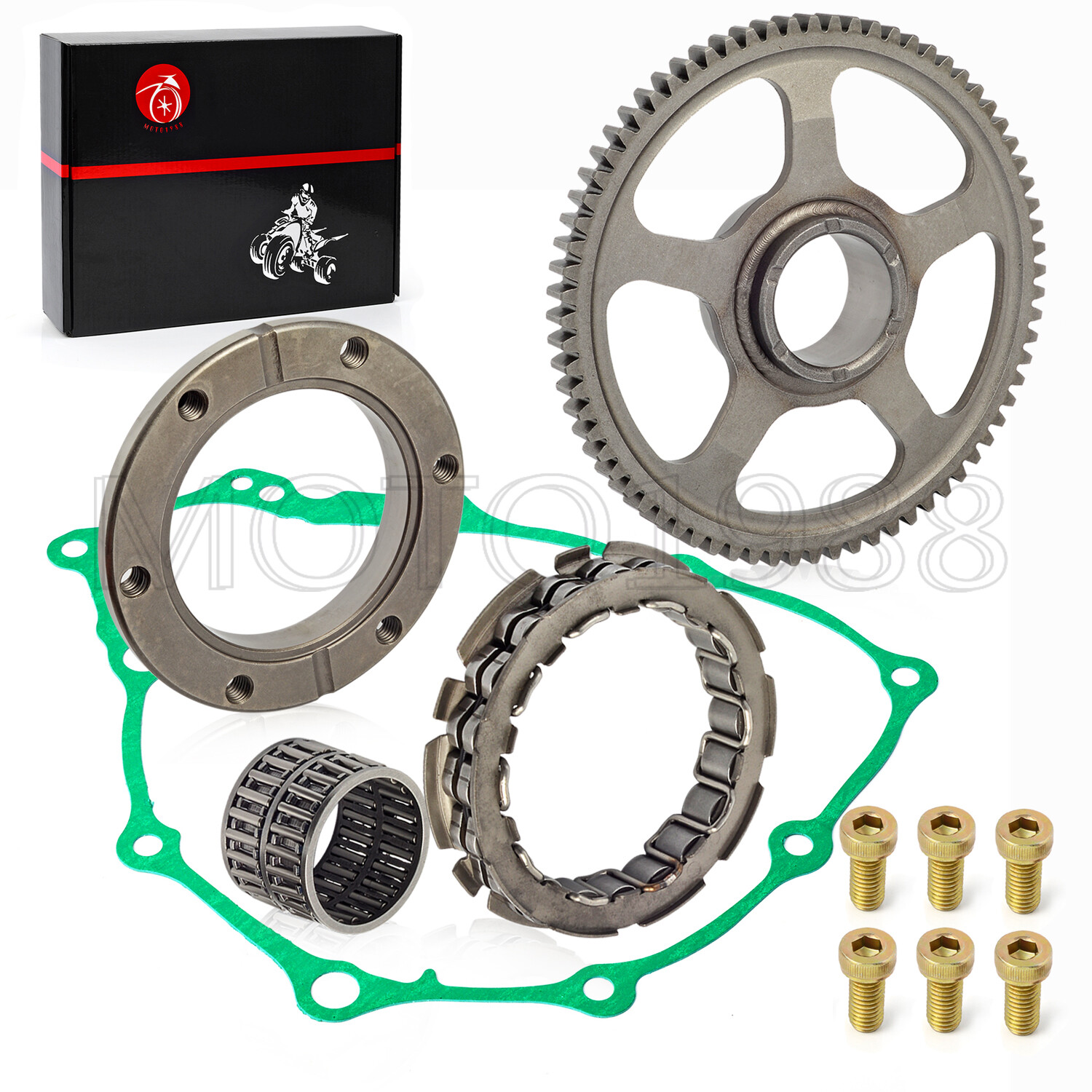 For Honda 1999-2007 TRX400EX Starter Clutch One Way Bearing Gear Idler & Gasket