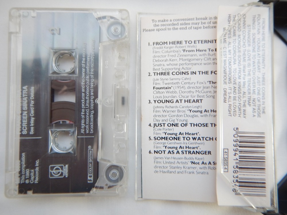 FRANK SINATRA - SCREEN SINATRA - CASSETTE