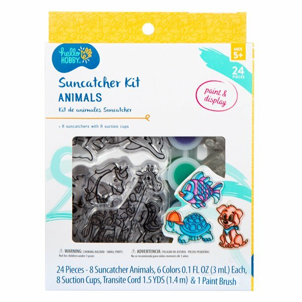 Hello Hobby Suncatcher Kit - Animals (24 pc)