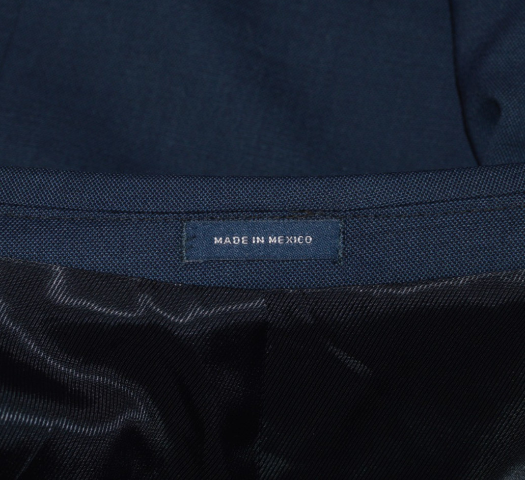 Llike New (2Pc Suit 50L 50 Long L) STAFFORD Blue Wool Travel Suit 46x29.5