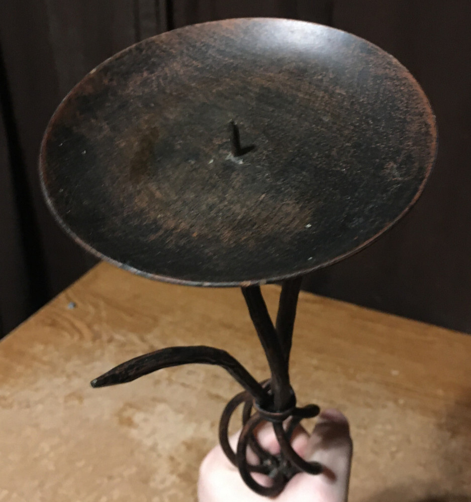 RUSTIC METAL BRONZE & BLACK BRANCH CANDLESTICK 18" / WRONGWAY052