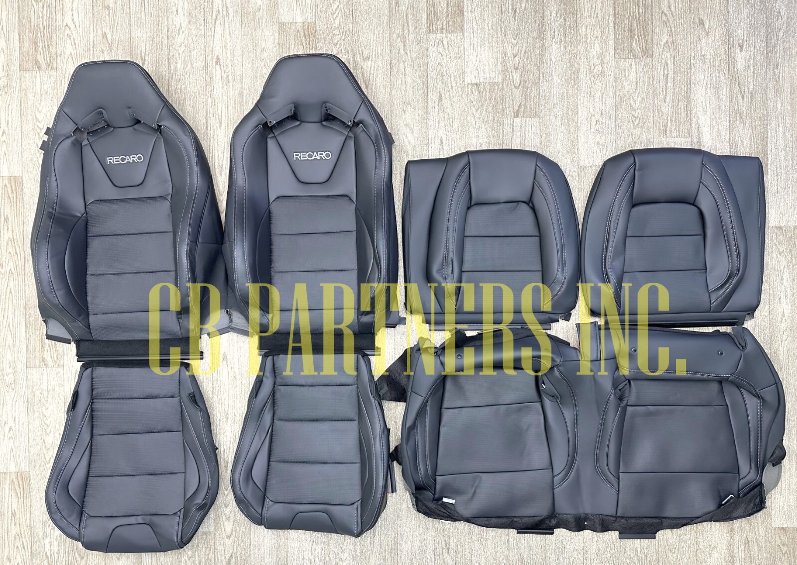 ORIGINAL FORD MUSTANG NEW TAKEOFF RECARO BLACK LEATHER SEAT UPHOLSTERY 2024 2025