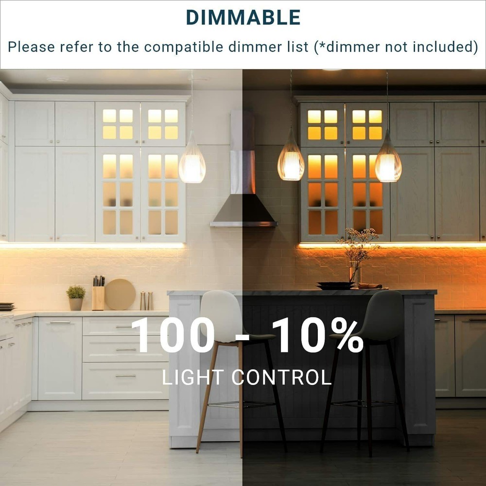 PARMIDA LED 16" Under Cabinet Light 3CCT Hardwired Dimmable Kitchen Counter