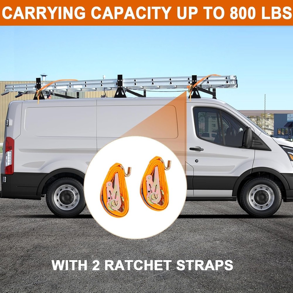 Van Ladder Roof Racks 3 Bars Chevy Express Ford E