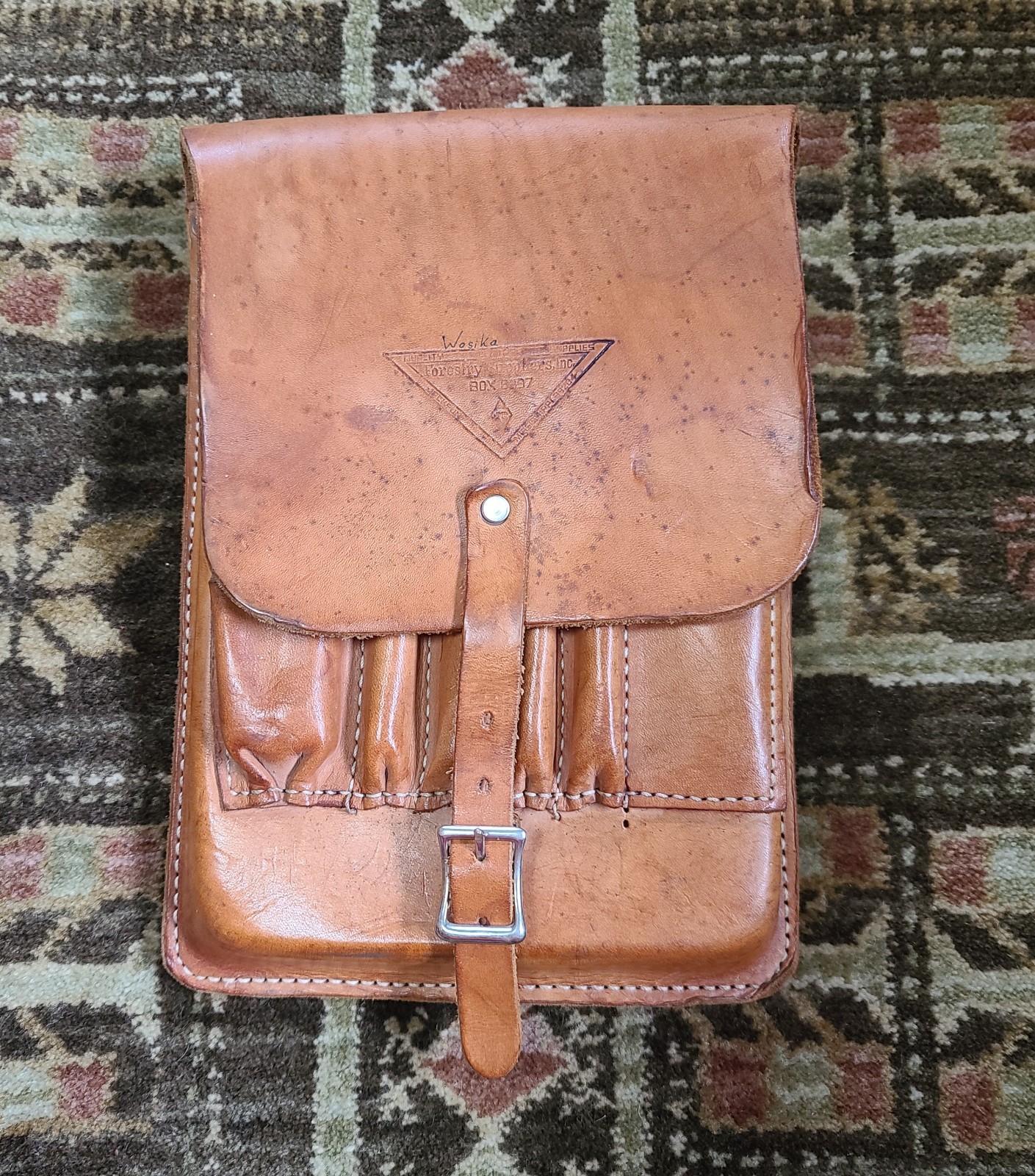 VTG Forestry Suppliers Inc Geologist Surveyor Tool Pouch Leather Belt Bag #33394