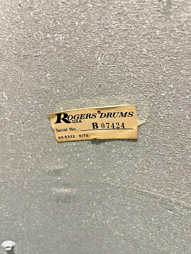 Rogers 70's Script Badge 4pc Drum Set Very Nice White