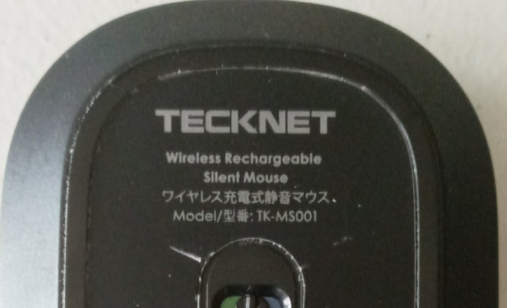 TECKNET 2.4 GHz Bluetooth Wireless Rechargeable Silent Mouse TK-MS001 Black