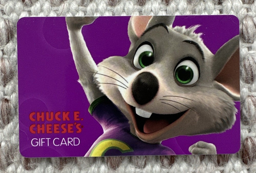 Chuck E Cheese Physical Gift Card $25
