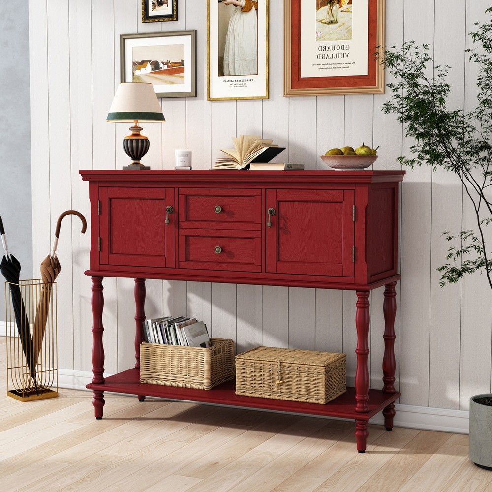 Kitchen Sideboard Storage Dining Buffet Cabinet Console Table with Shelf&Drawers