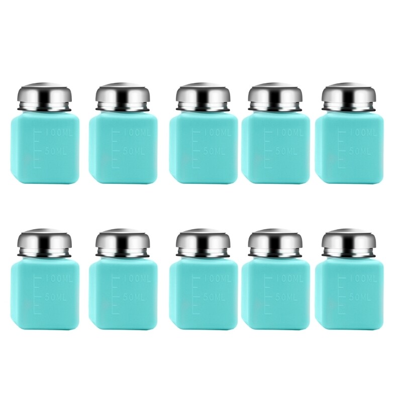 10Pcs Ergonomic Refillable Press Type Container Measurement Markings Secure