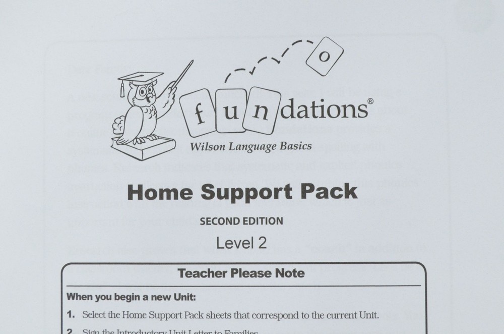 Fundations Home Support Pack 2nd Edition Level 2 F2HMAP2 Loose Leaf