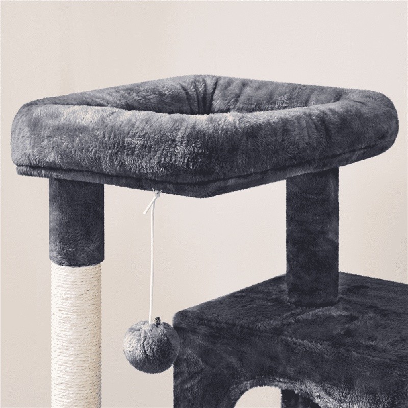 Multi-Level Cat Tree Condo W/ Scratching Posts Plush Edged Perch Playhouse New
