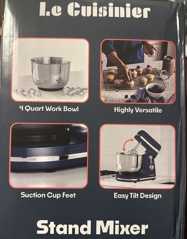 LeCuisinier 6 Speed Stand Mixer 4 Quart New In Box