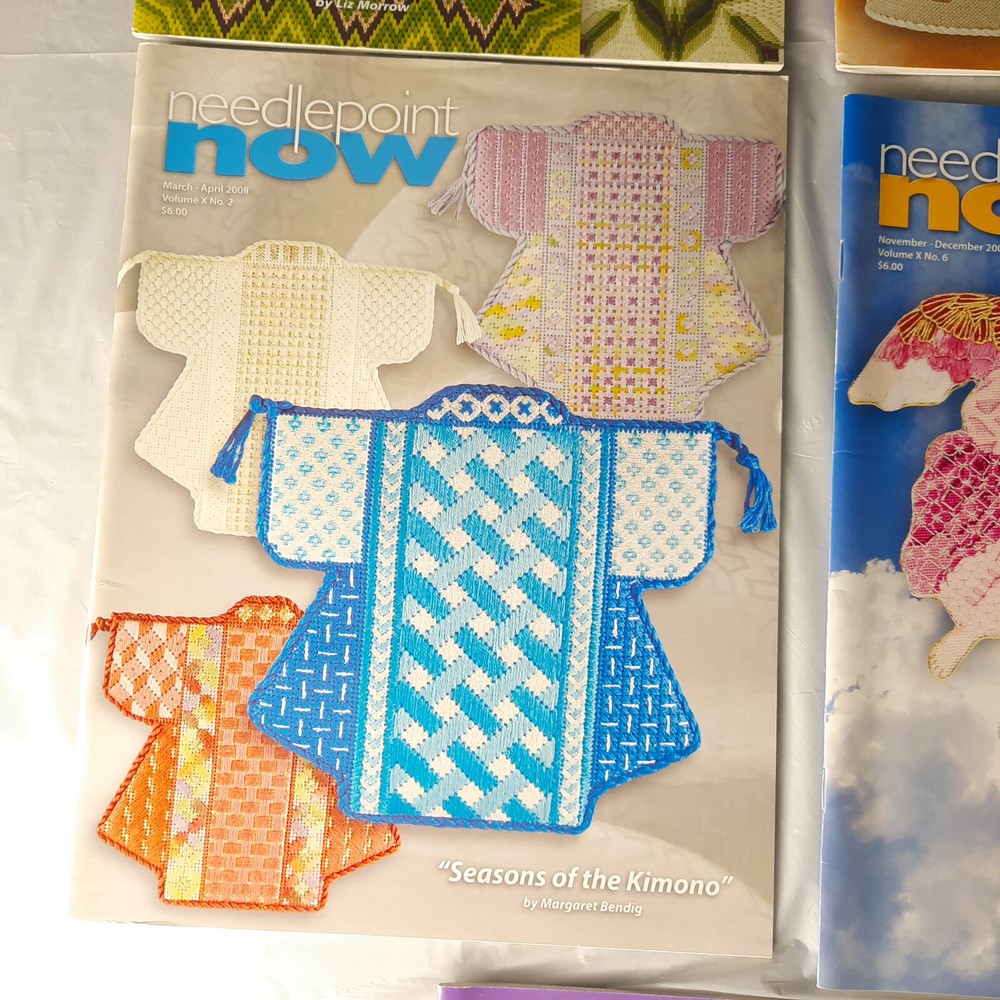 5 Needlepoint Now Magazine Issues 2008 and 2009 mixed set