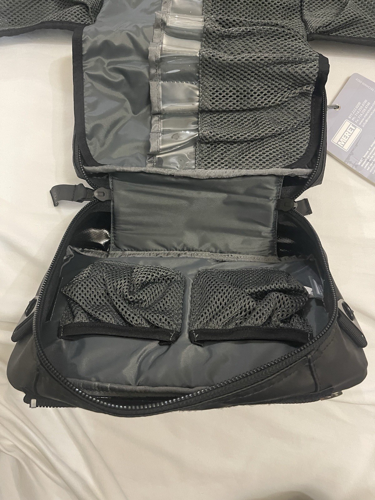 MERET Airway Intubation Tri-Fold Roll Out Bag Infection Control Black TS2 Ready