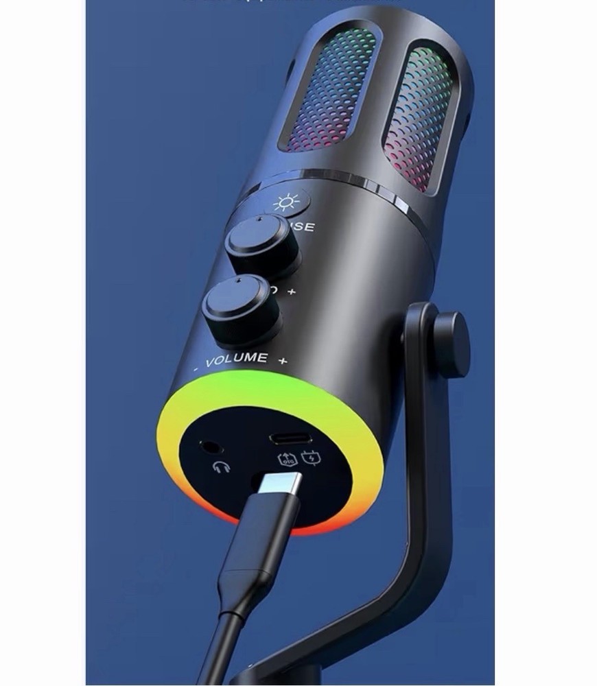 USB Desktop Streaming Microphone. RGB Lights. Echo Control For Gaming/Streaming
