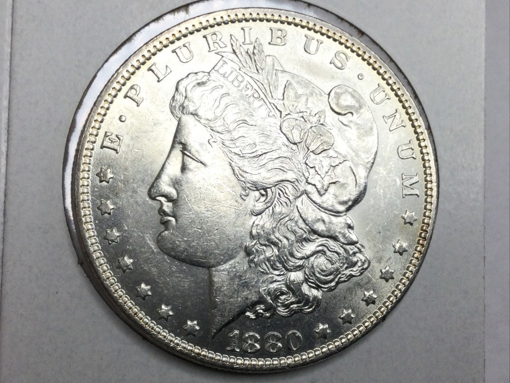 1880-O Morgan Dollar in slider uncirculated