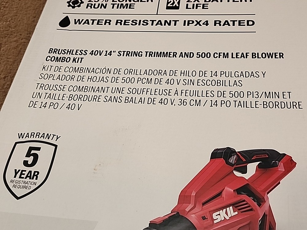 SKIL 40V Brushless 14" String Trimmer & Leaf Blower Combo Kit (TOOL ONLY)