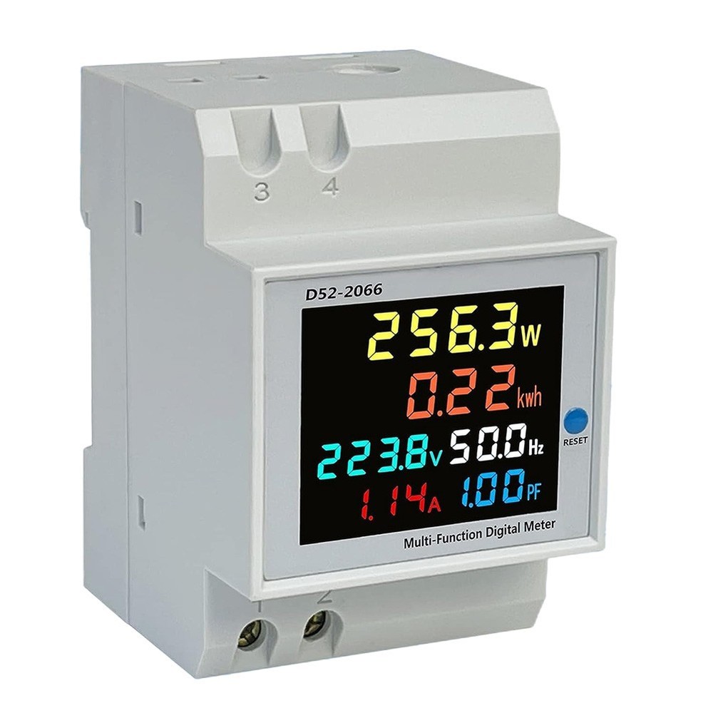 Reliable AC Power Meter with Backlight Function and Wide Viewing Angle