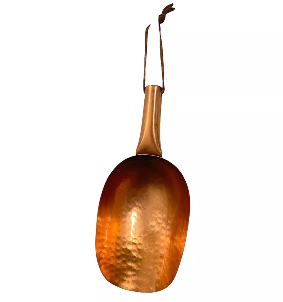 11” Large Hammered Copper Scoop