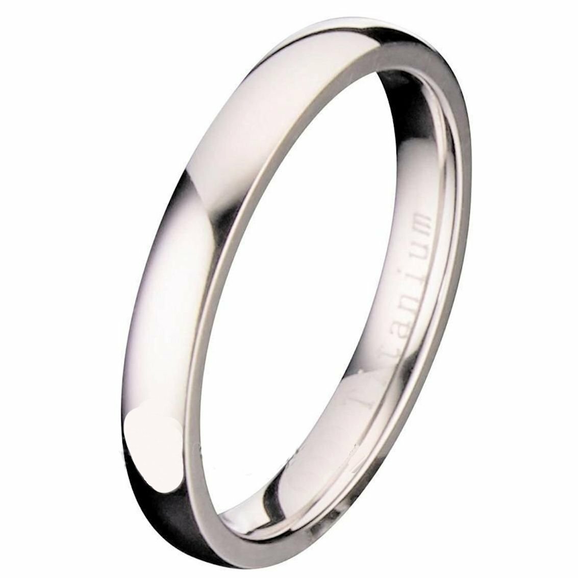 Titanium 3mm-9mm Wedding Band Polished Comfort Fit Ring