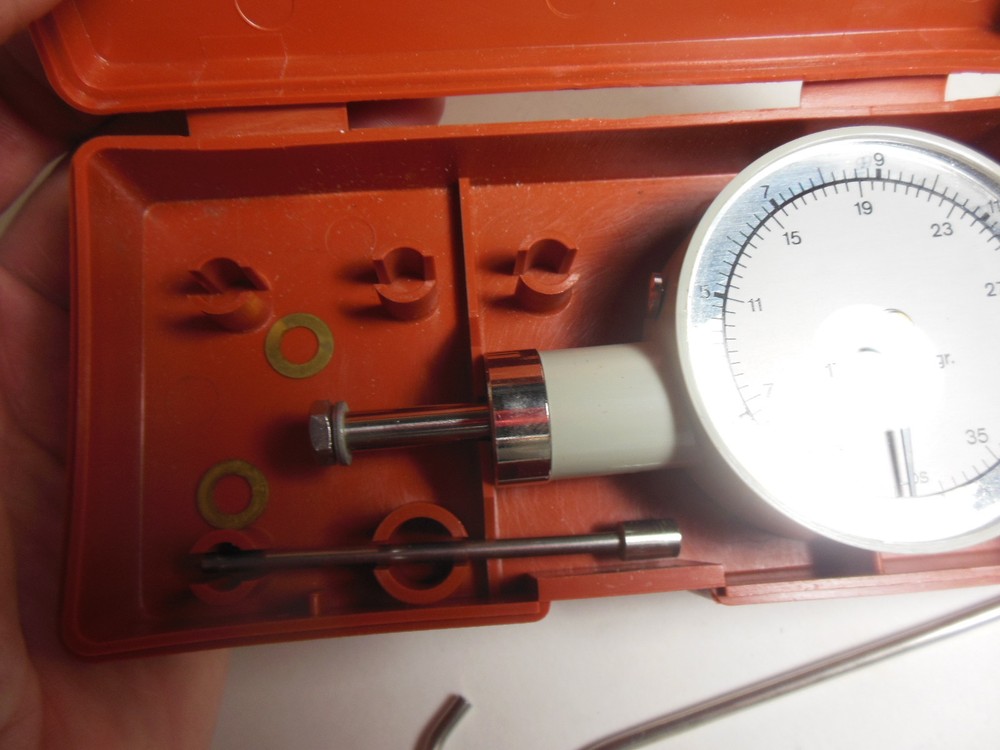EFFEGI DT 117 DYNAMOMETER Pocket Dial PUSH-PULL Force Gauge 200 GRAM w/ Case