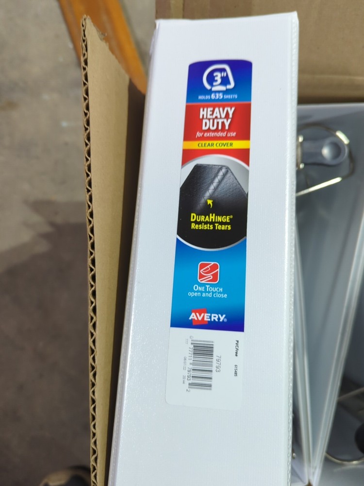 White 3" Binders - 4 per box