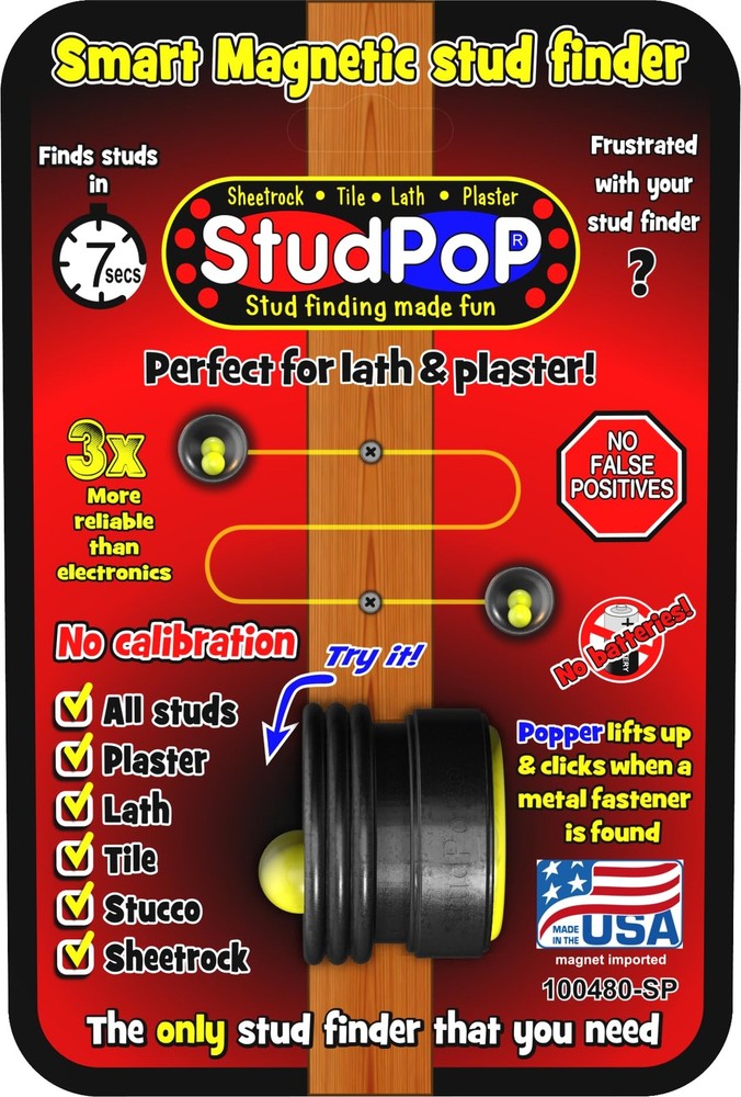 StudPoP® Original Smart Magnetic Stud Finder – No Amazon chooses color