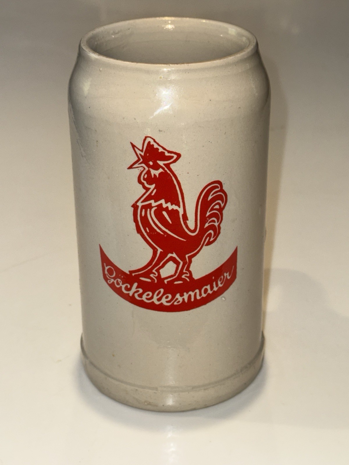 Vintage Gockelesmaier Stein Large Mug Germany Beer Red Rooster 1L KS Kruger EUC