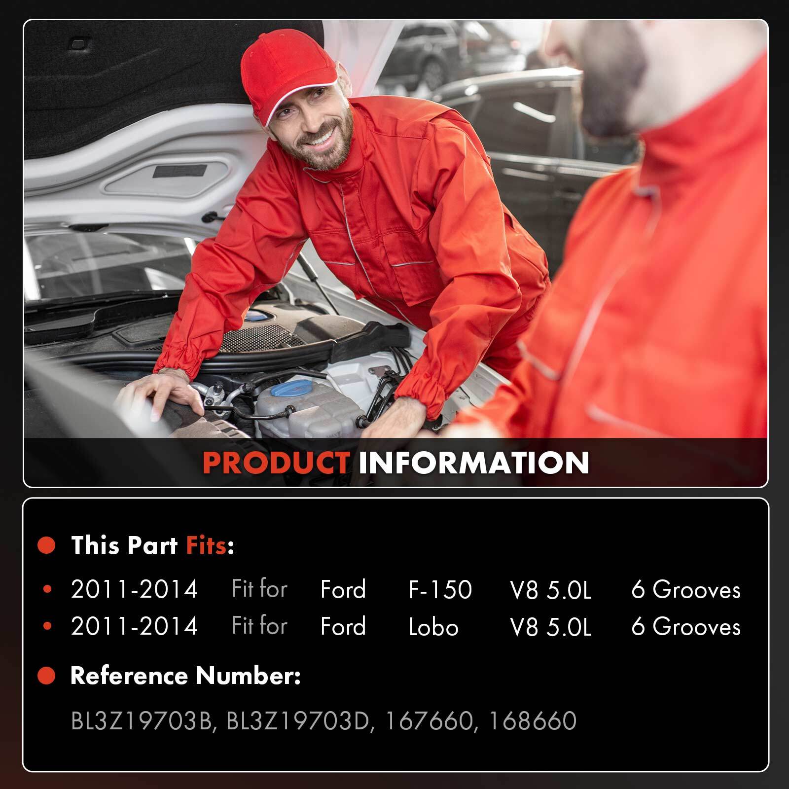 New AC Compressor with Clutch for Ford F-150 Lobo 2011 2012 2013 2014 V8 5.0L