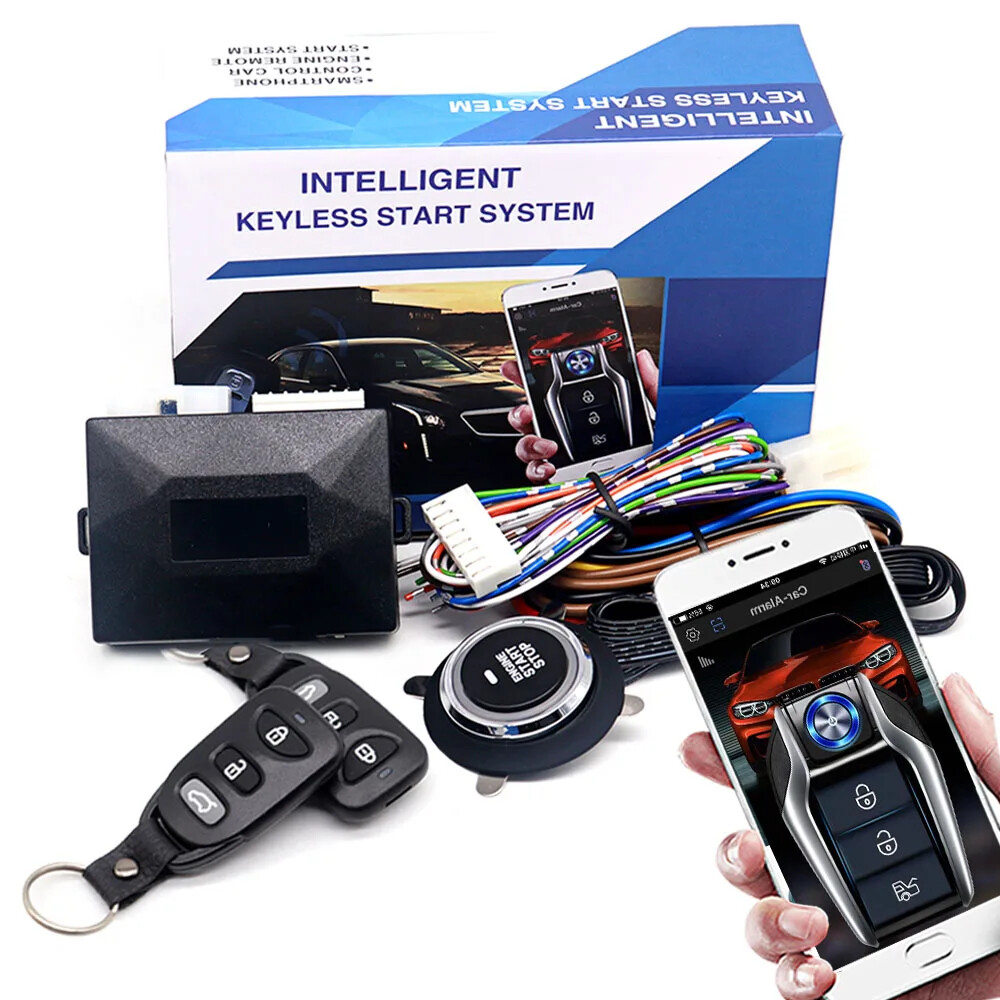 Car Alarm Start Keyless Entry System For Car Push One Button Start Stop System